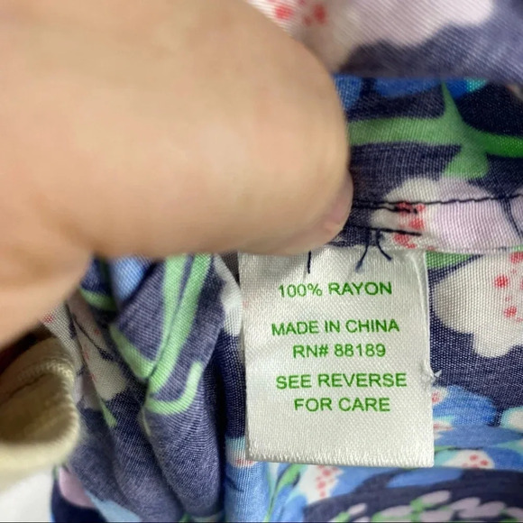 Lilly Pulitzer Womens XS Bluebell Print Dress Cap Sleeve Belted - Picture 7 of 8